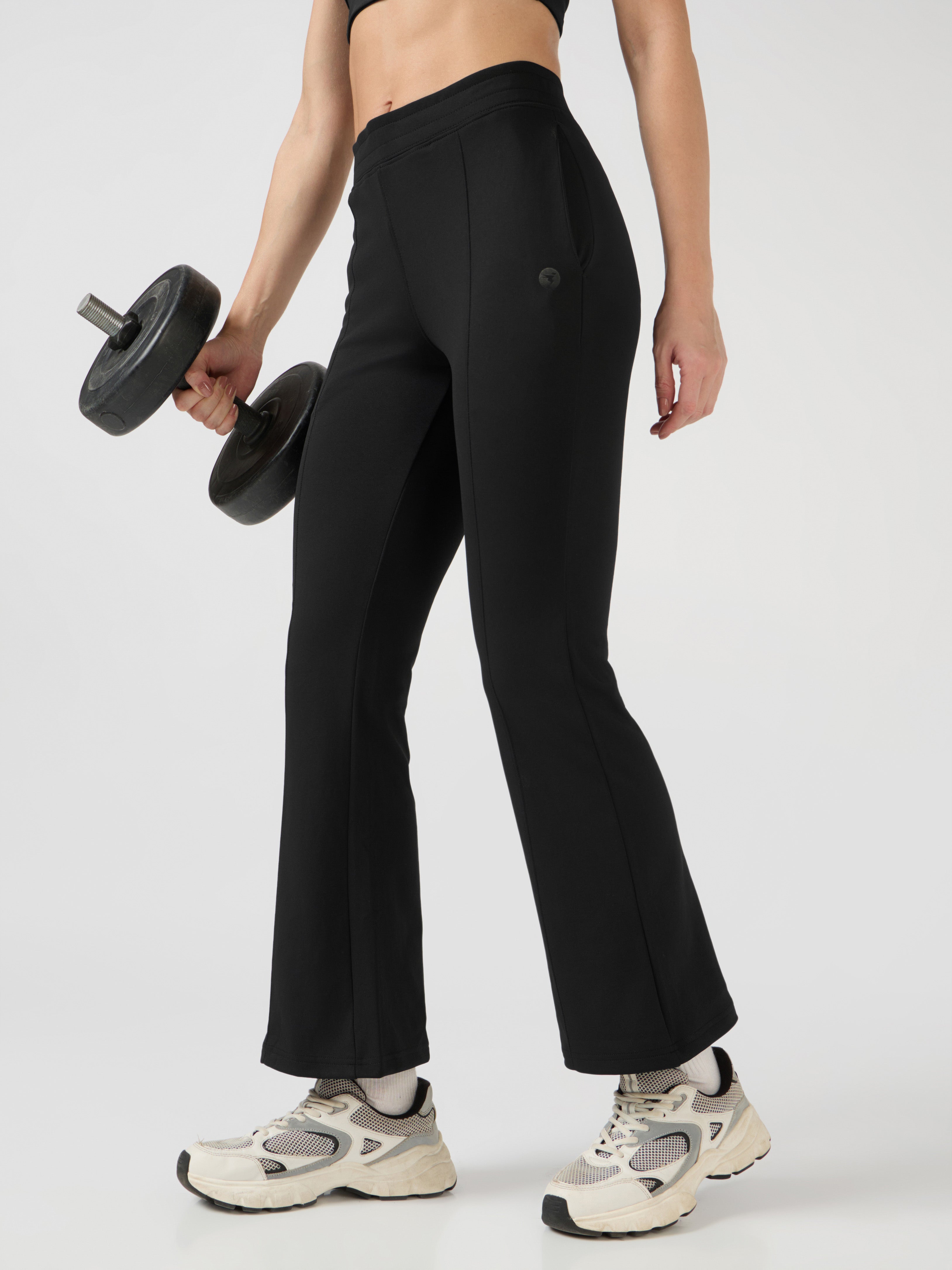 Women Solid Fit & Flare Pants with ELASTO PLUS