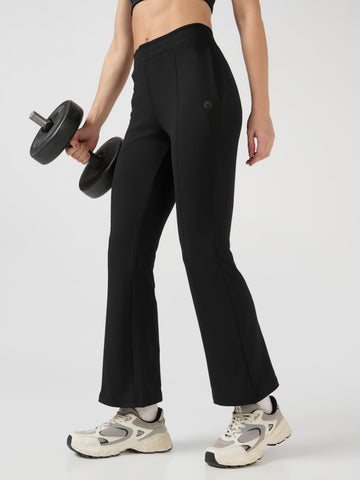 Women Solid Fit & Flare Pants with ELASTO PLUS