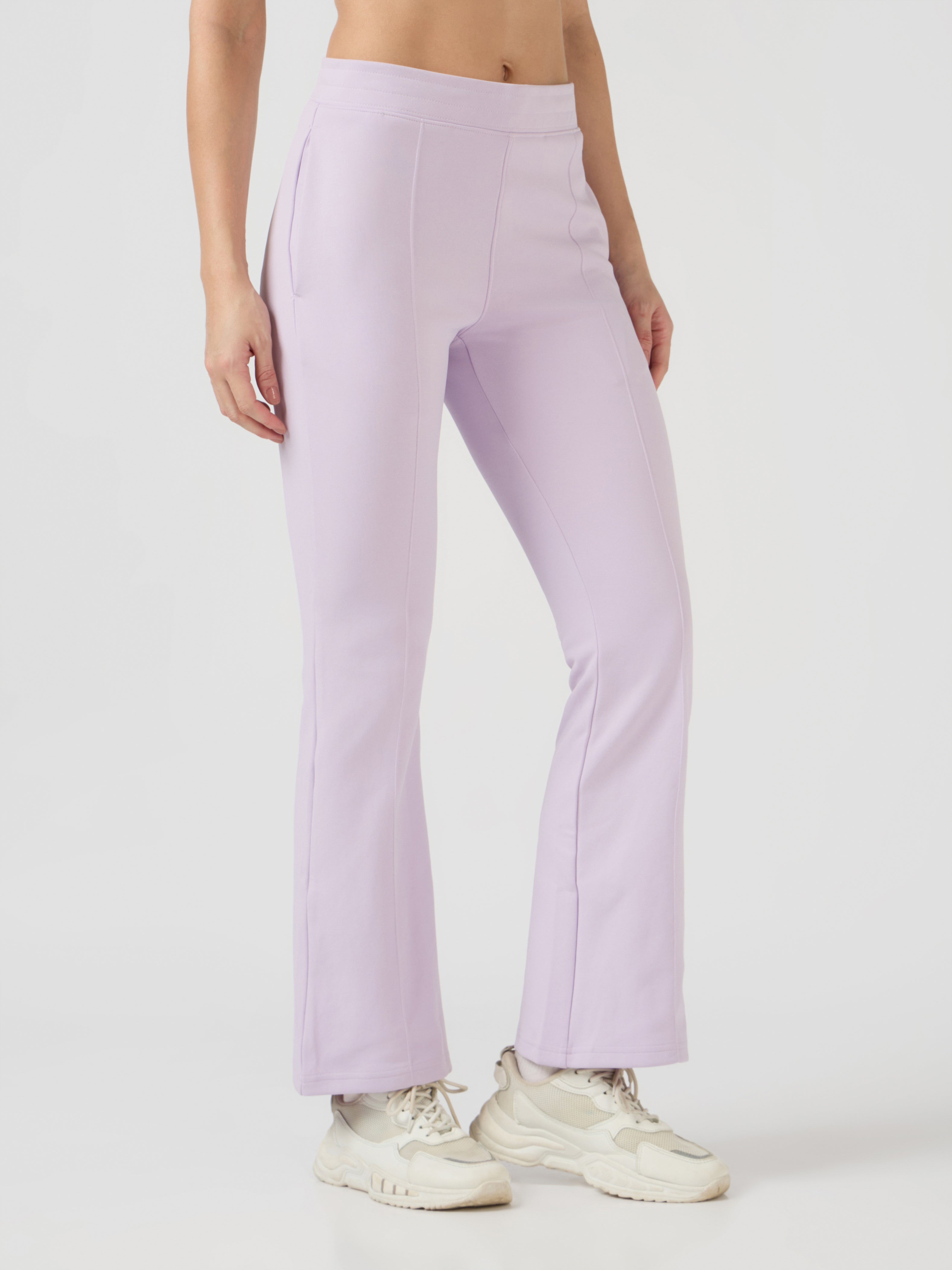 Women Solid Fit & Flare Pants with ELASTO PLUS