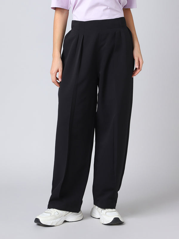 Women Korean Style Baggy Pants Wide Leg Trousers with TECHNOLITE