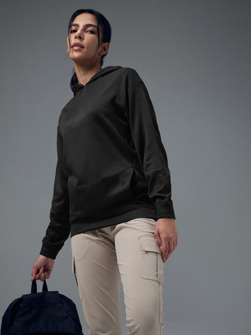 Women Slim Fit Hooded Sports Sweatshirt with TECHNOWARM+