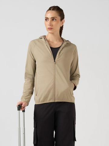 Women Slim Fit Hooded Jacket with TECHNOWARM+