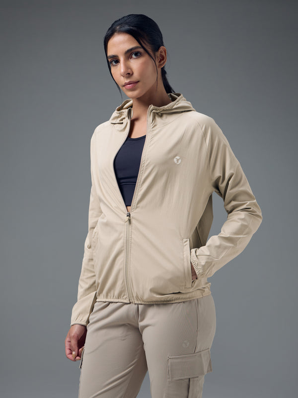 Women Slim Fit Hooded Jacket with TECHNOWARM+