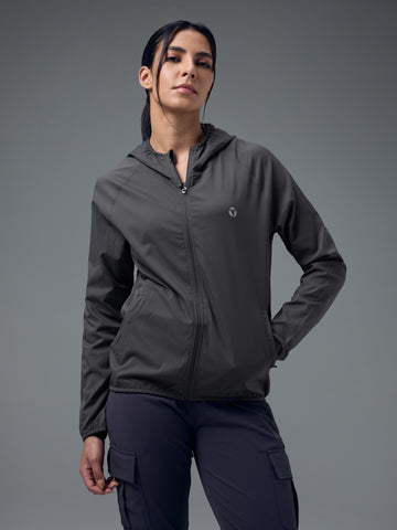 Women Slim Fit Hooded Jacket with TECHNOWARM+