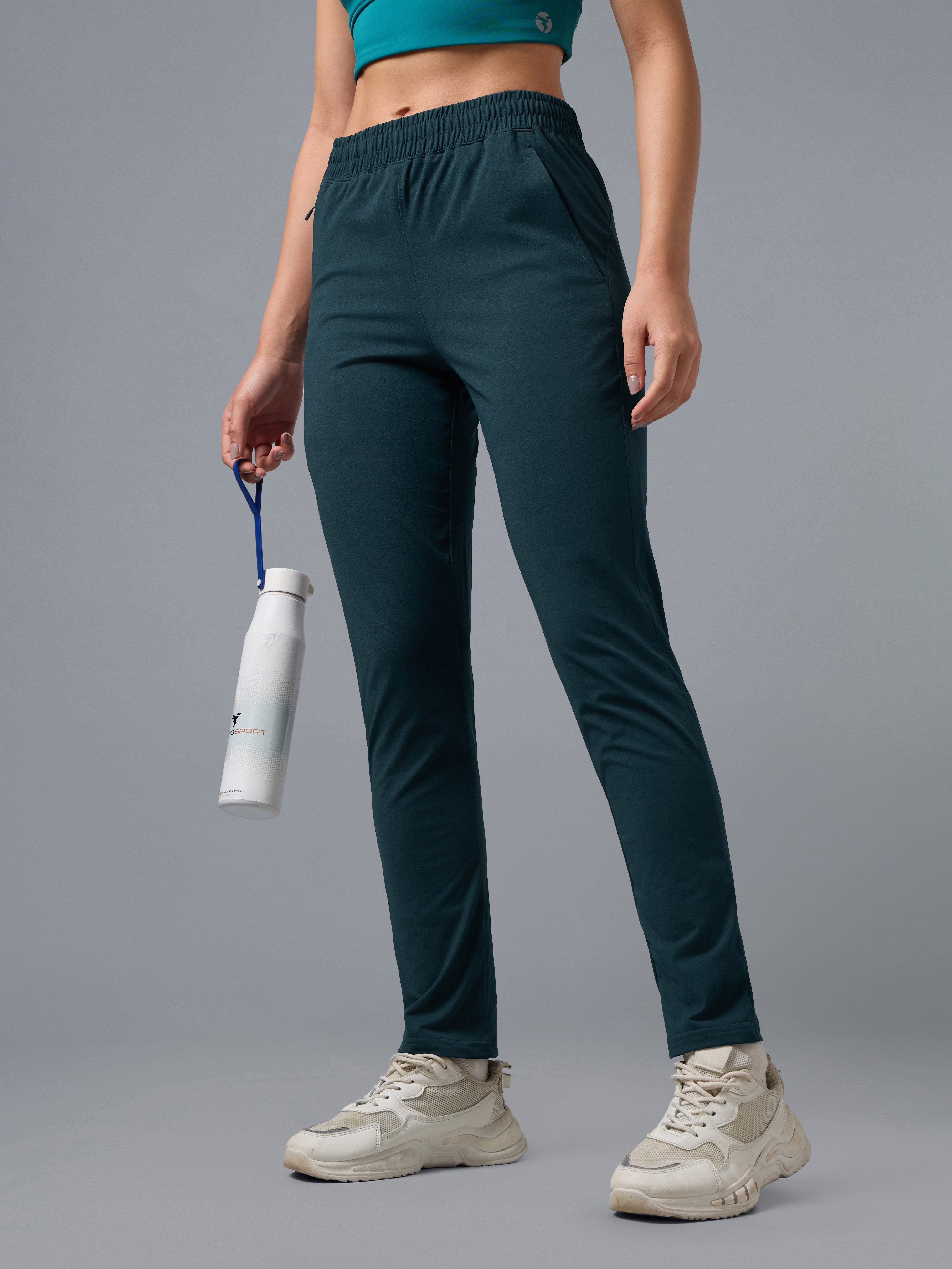 Women Solid Straight Fit Trackpants with 4 Way Crispy