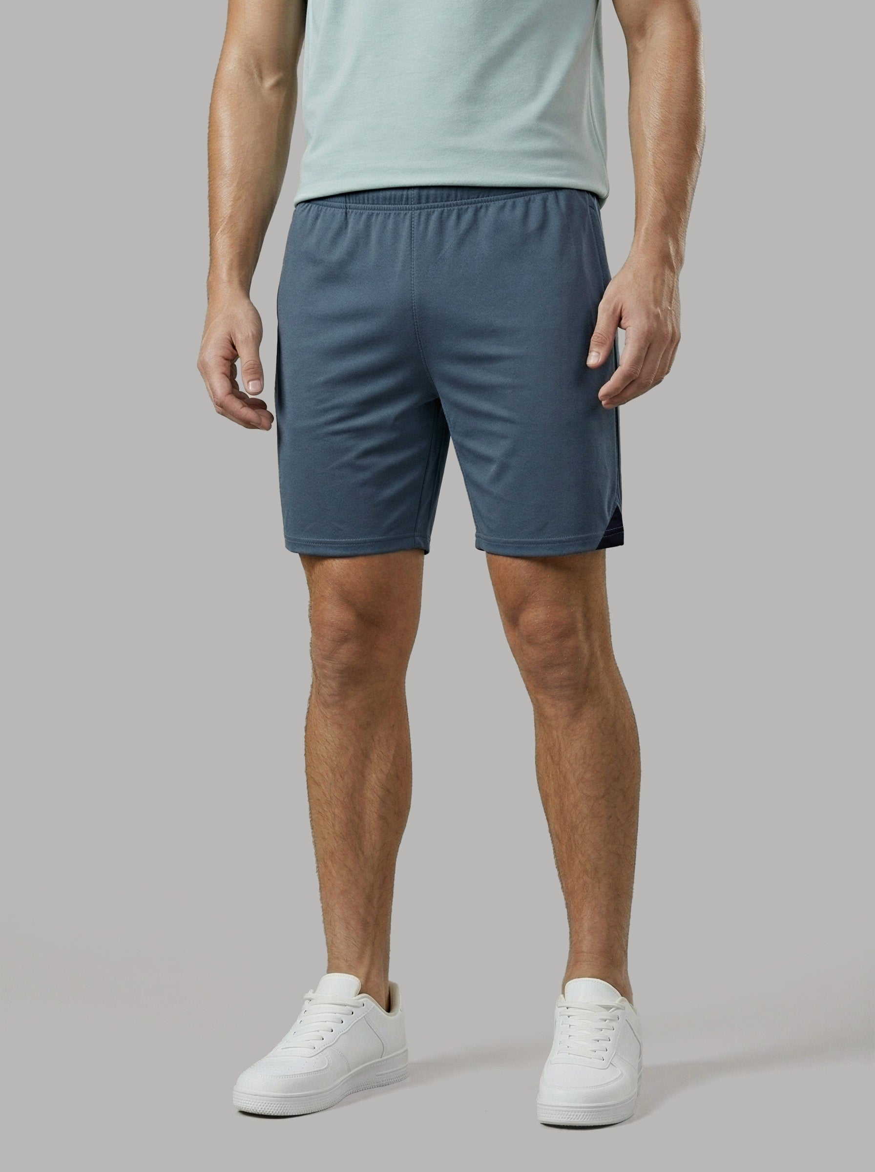 Men Solid Slim Fit Shorts with ELASTO LITE