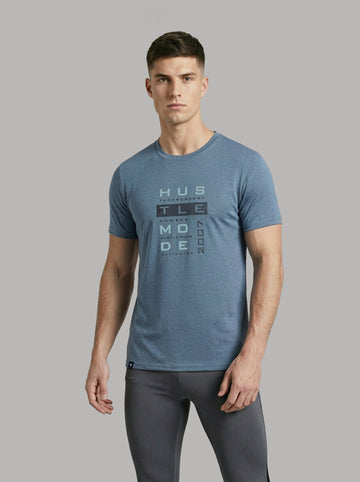 Men Printed Slim Fit Round Neck T-shirt with COTFLEX