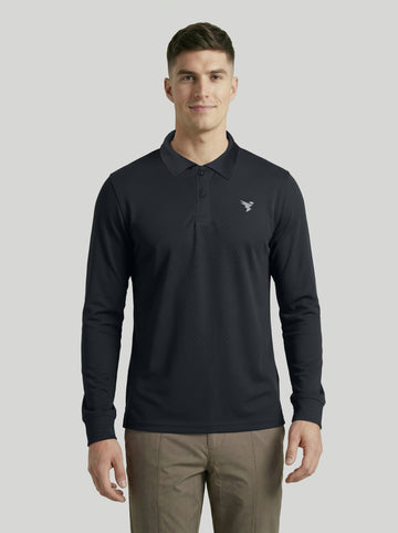 Men Solid Slim Fit Polo T-shirt with MATPIQ