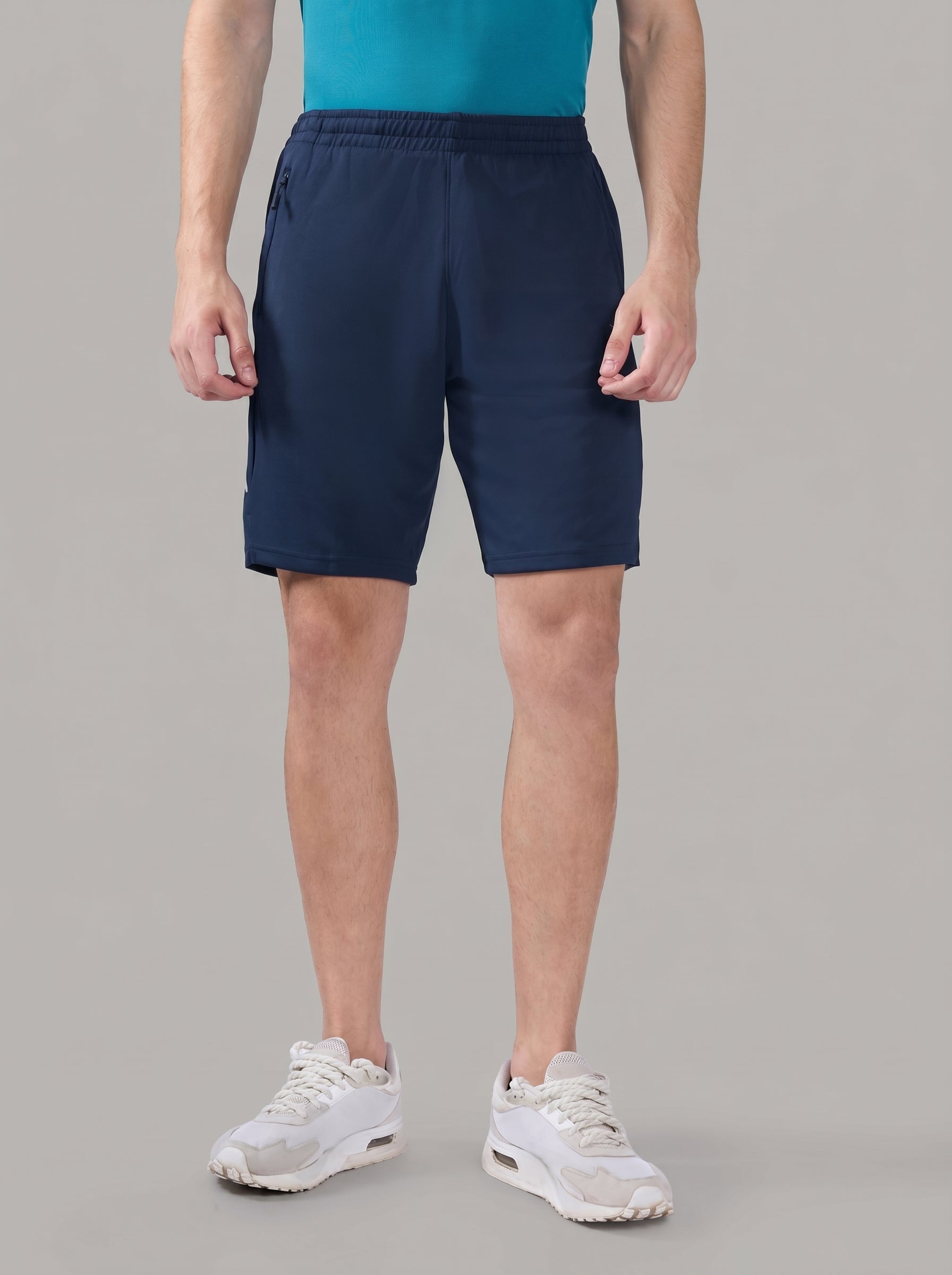 Men Solid Slim Fit Shorts with TECHNO DRY