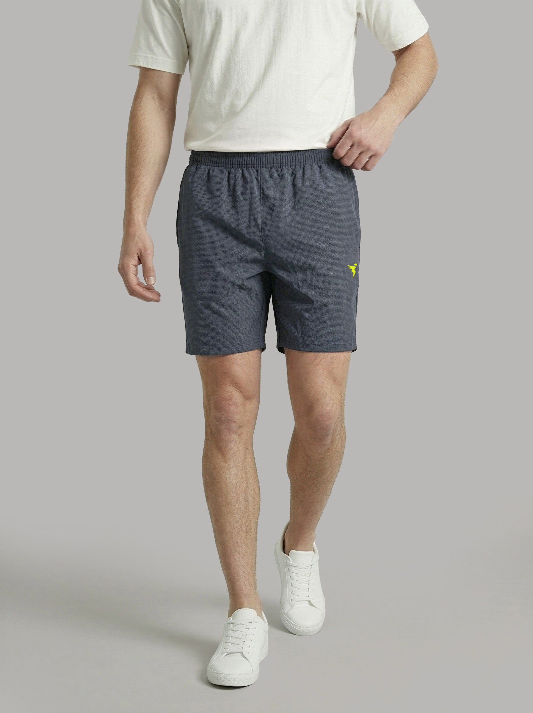 Men Solid Slim Fit Shorts with TECHNOLITE