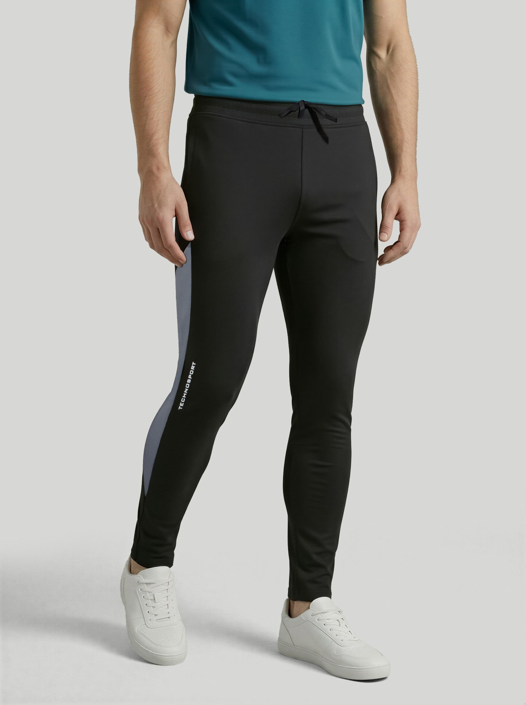 Men Colorblock Slim Fit Trackpants with TECHNO DRY