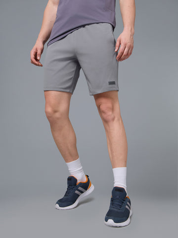Men Solid Slim Fit Active Out Sports Shorts with ELASTOPLUS