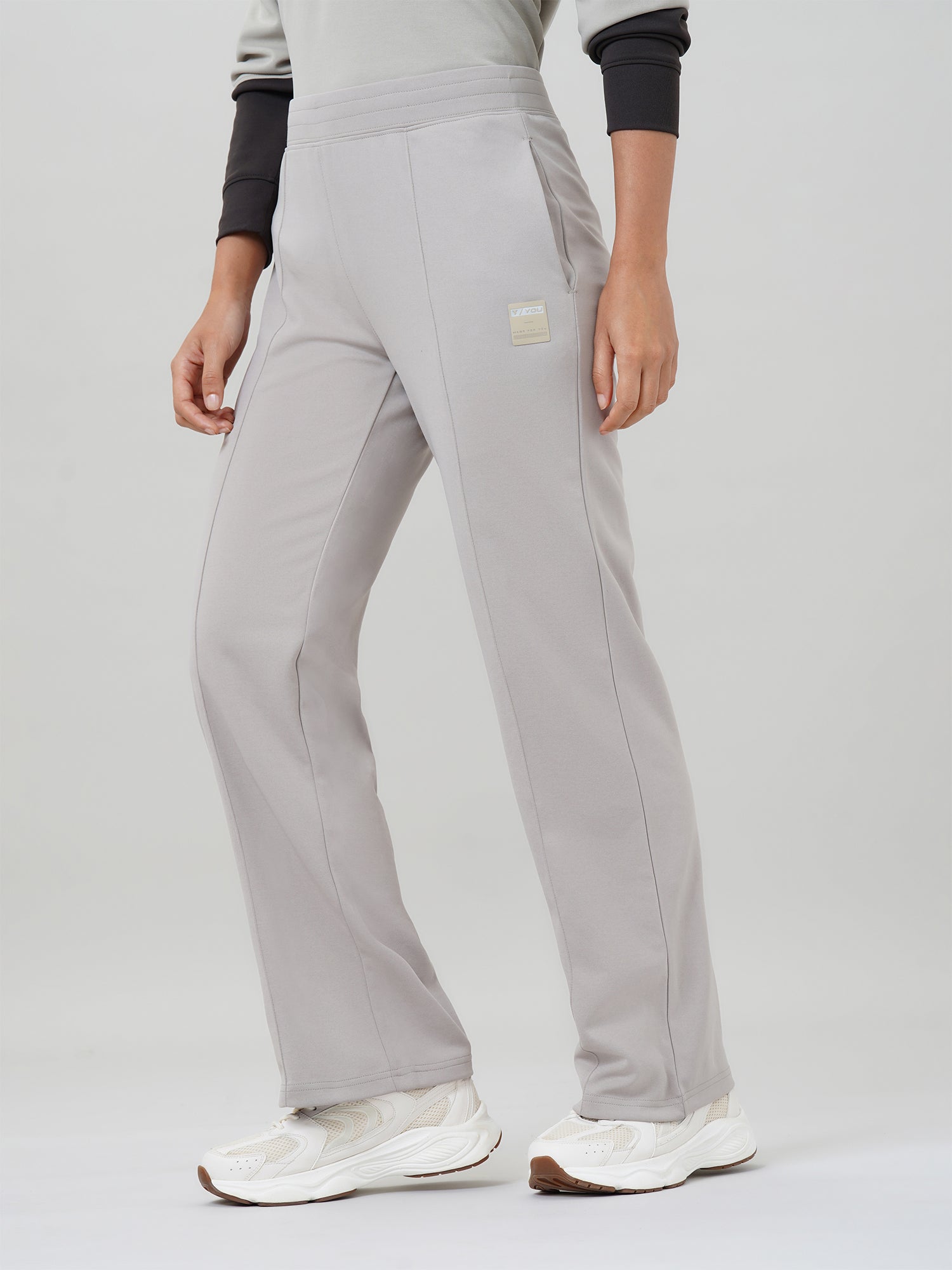 Women's Straight Fit solid Trackpant with CLOUDFLEX