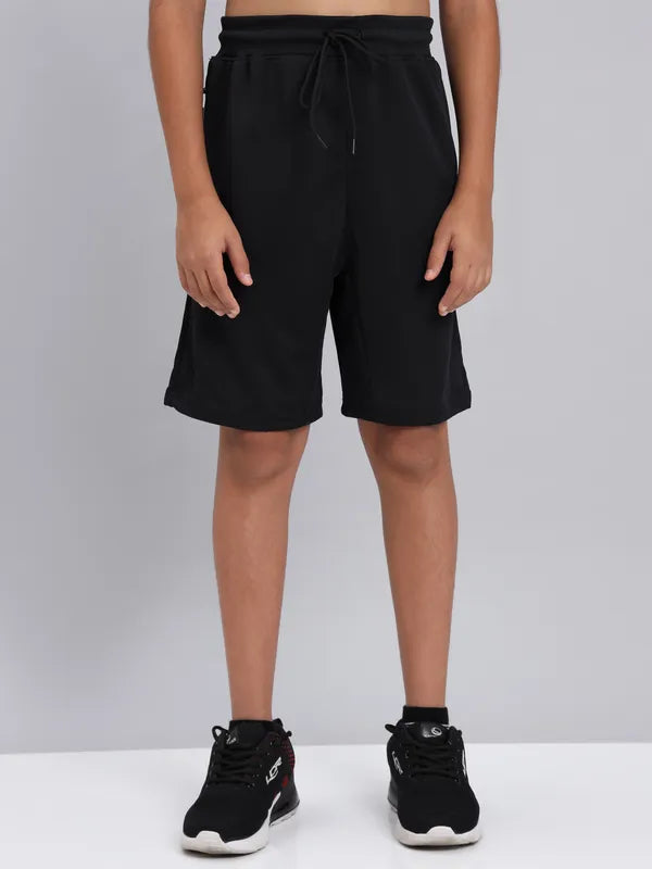 Boys Solid Slim Fit Shorts with TECHNO COOL+