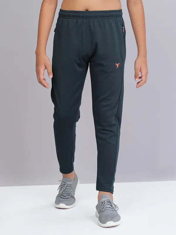Boys Solid Slim Fit Trackpants with TECHNO GUARD