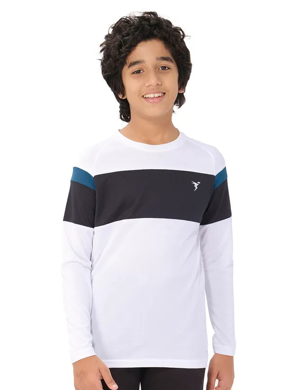 Boys Colorblock Slim Fit Crew Neck T-shirt with DOUBLE COOL