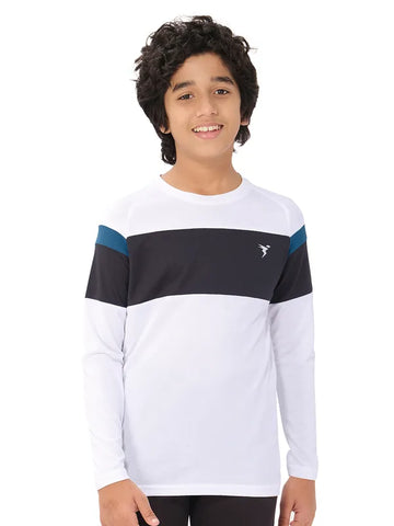 Boys Colorblock Slim Fit Crew Neck T-shirt with DOUBLE COOL