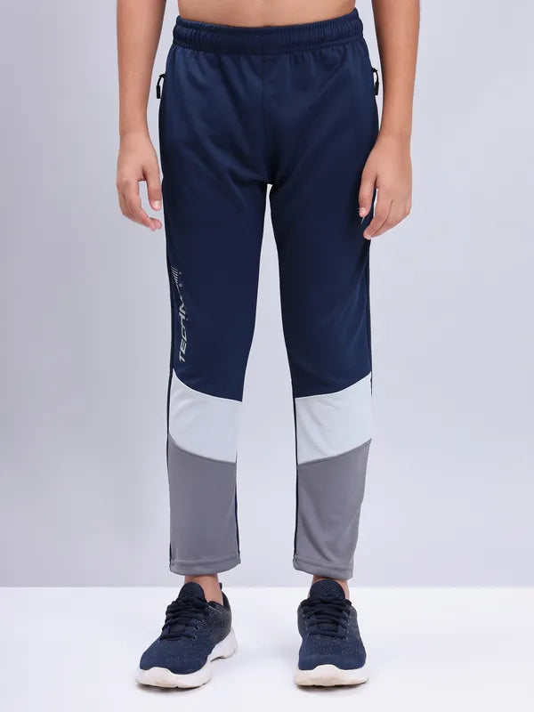 Boys Colorblock Slim Fit Trackpants with TECHNO GUARD