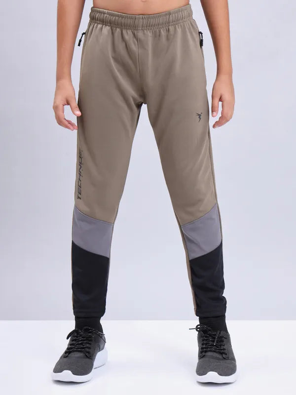 Boys Colorblock Slim Fit Trackpants with TECHNO GUARD