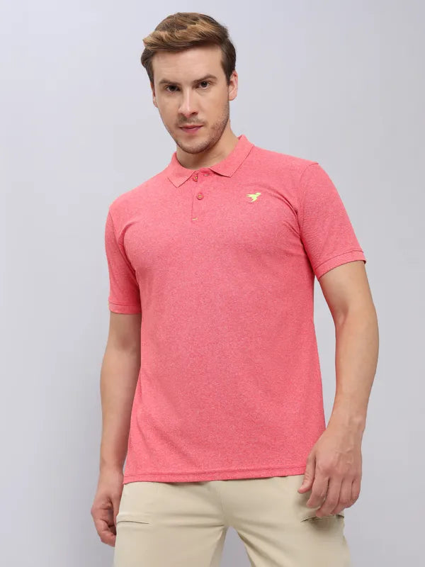 Men Solid Slim Fit Polo T-shirt with MATPIQ