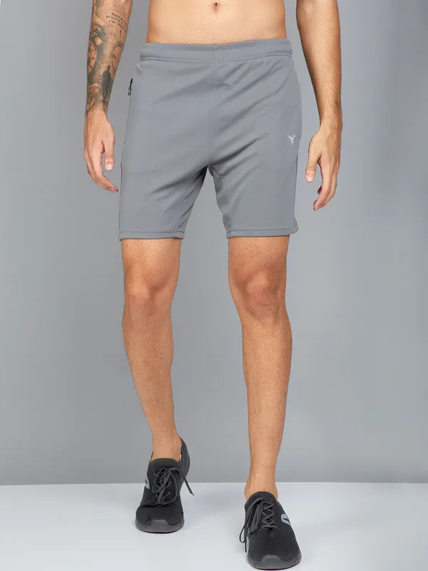 Men Solid Slim Fit Shorts with TECHNO DRY