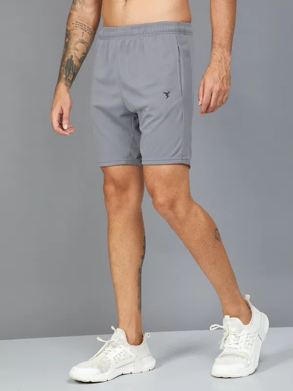 Men Solid Slim Fit Shorts with TECHNO DRY