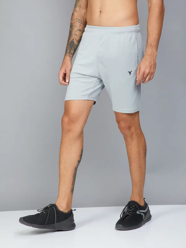 Men Solid Slim Fit Shorts with TECHNO DRY