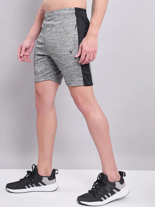 Men Melange Slim Fit Shorts with TECHNO DRY
