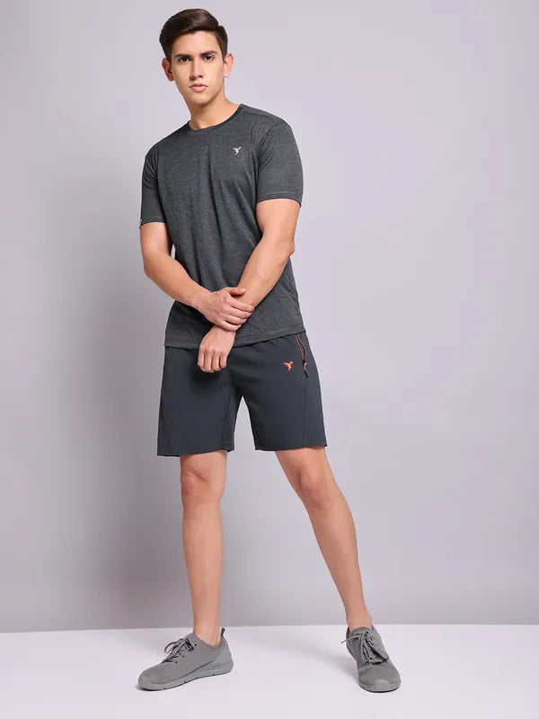 Men Slim Fit Crew Neck T-shirt with Double Cool