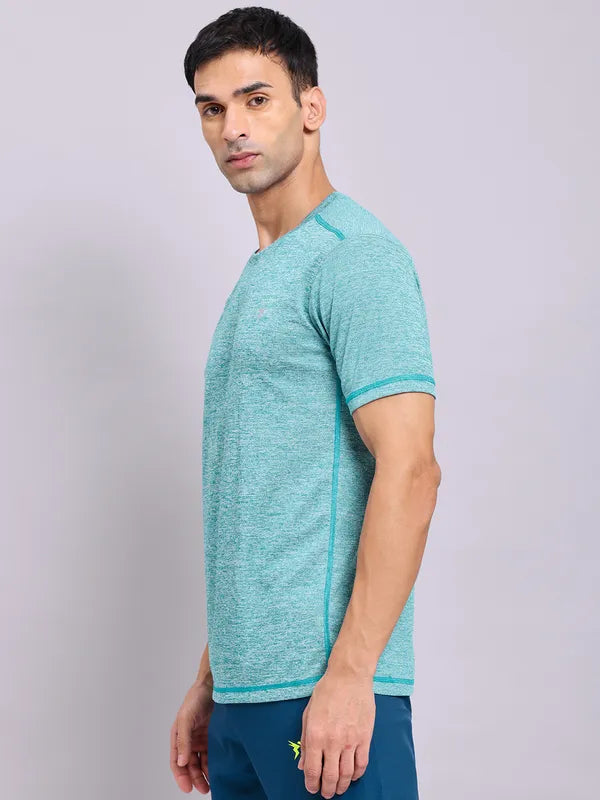 Men Slim Fit Crew Neck T-shirt with Double Cool