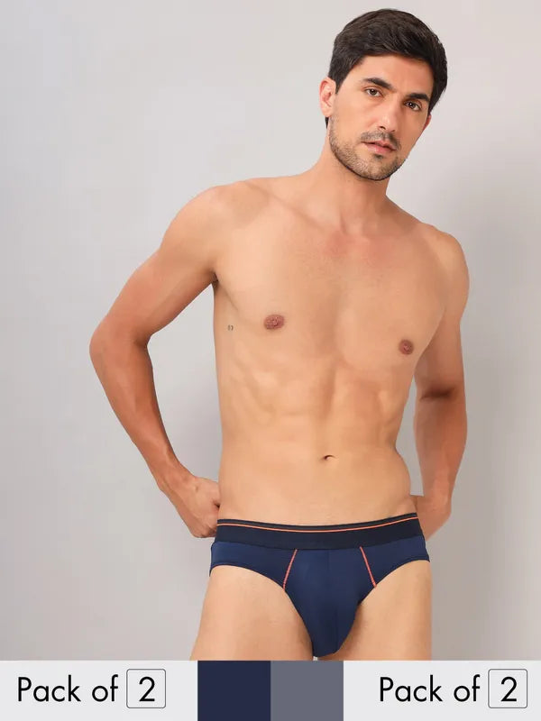 Men Colorblock Briefs with ELASTO LITE (Pack of 2)