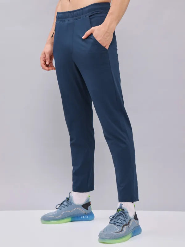 Men Solid Relax Fit Trackpants with ELASTO PLUS