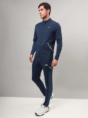 Men Solid Slim Fit Tracksuits with ELASTO LITE