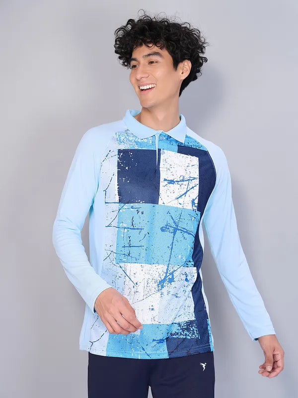 Men Colorblock Slim Fit Polo T-shirt with TECHNO GUARD