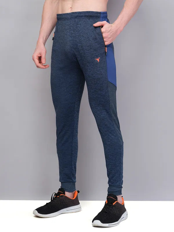 Men Melange Slim Fit Trackpants with TECHNO GUARD