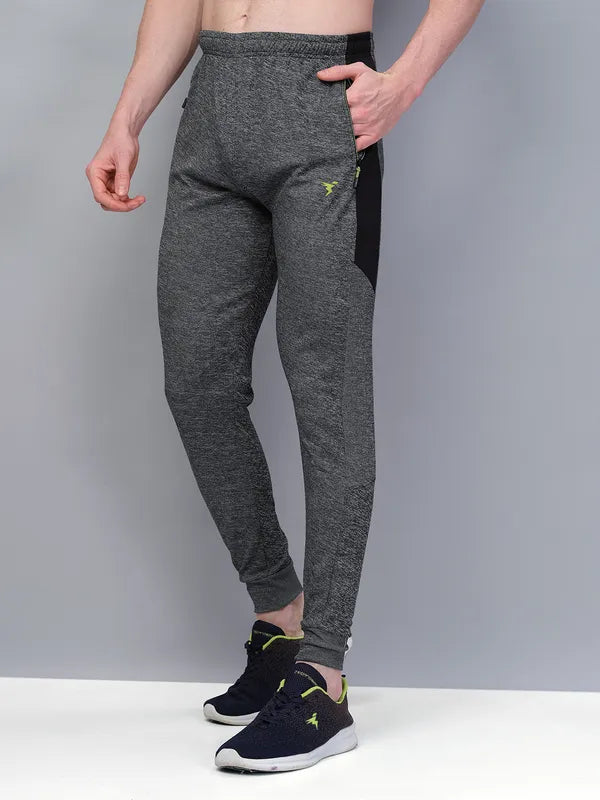 Men Melange Slim Fit Trackpants with TECHNO GUARD