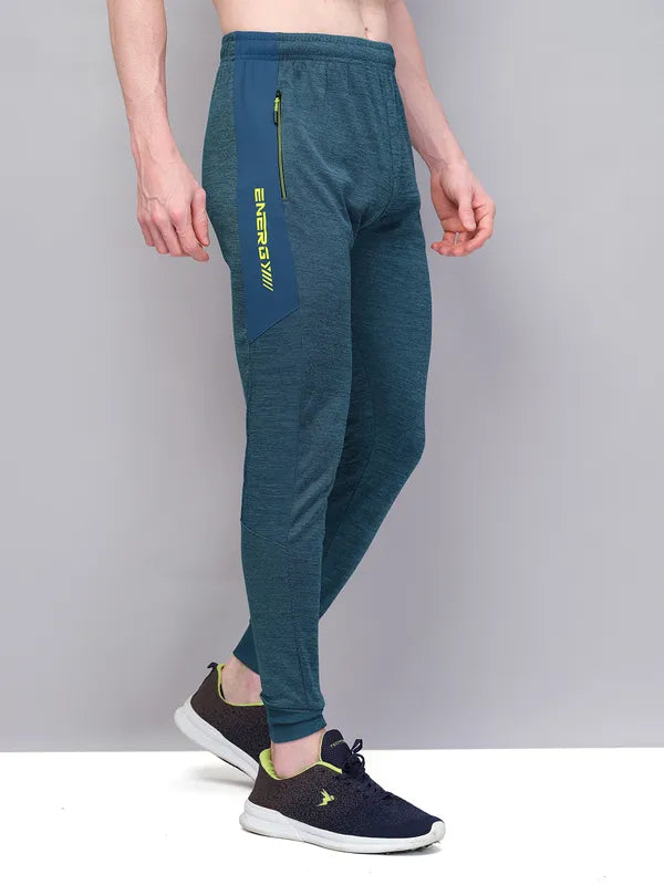 Men Melange Slim Fit Trackpants with TECHNO GUARD