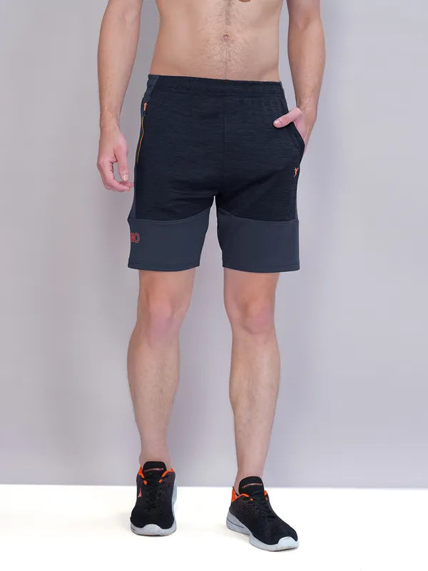 Men Melange Slim Fit Shorts with TECHNO GUARD