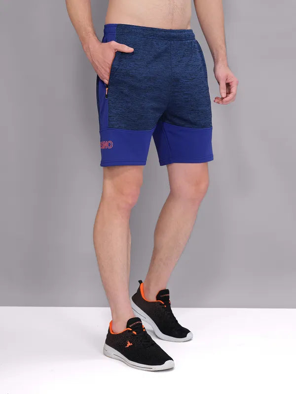 Men Melange Slim Fit Shorts with TECHNO GUARD