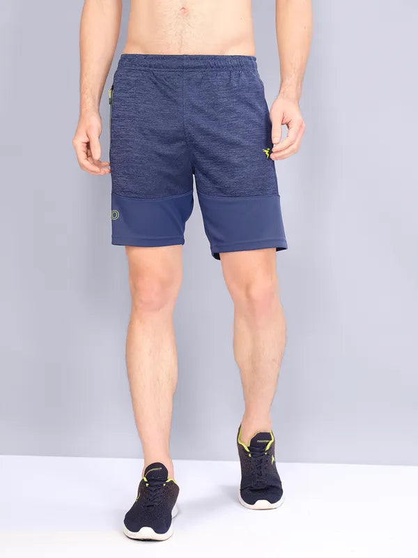 Men Melange Slim Fit Shorts with TECHNO GUARD