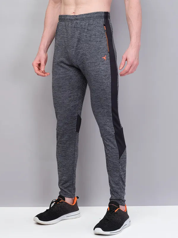 Men Melange Slim Fit Trackpants with TECHNO GUARD