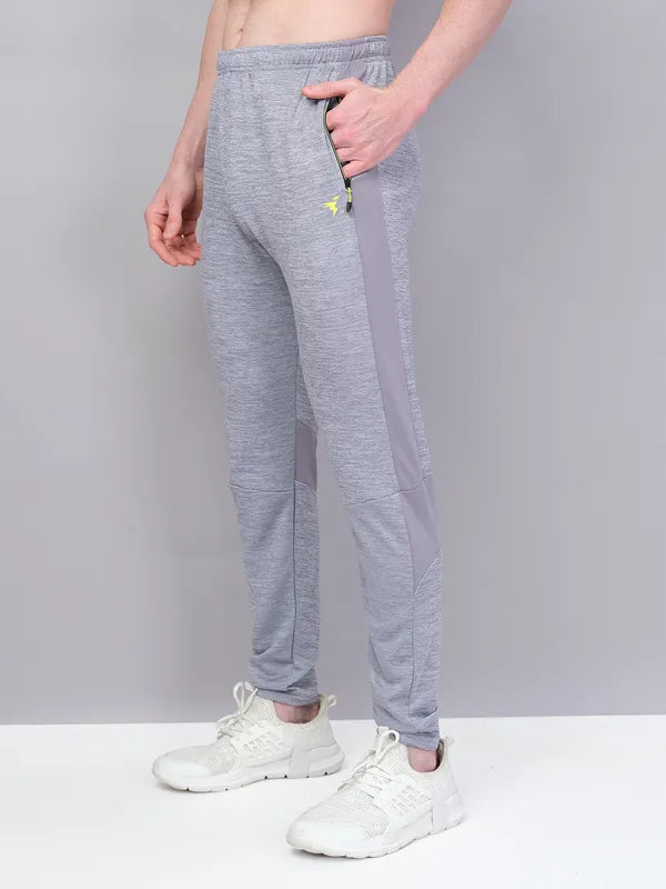 Men Melange Slim Fit Trackpants with TECHNO GUARD