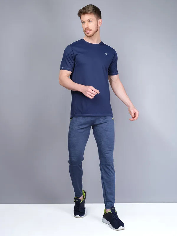 Men Melange Slim Fit Trackpants with TECHNO GUARD