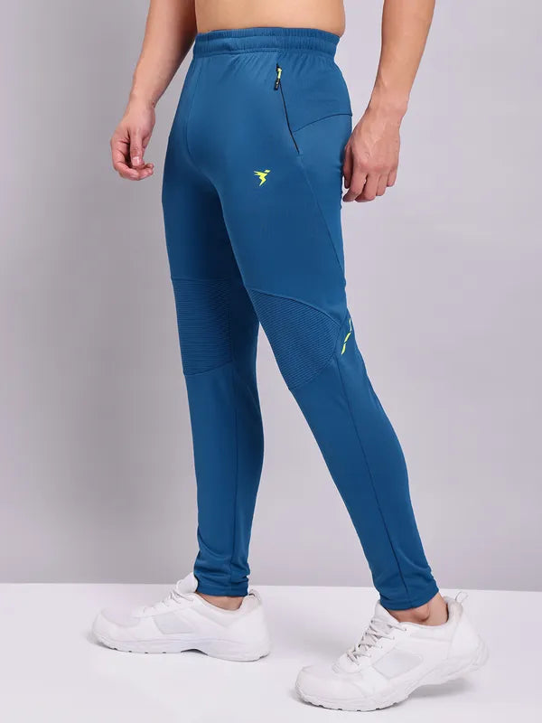 Men Solid Slim Fit Trackpants with TECHNO DRY
