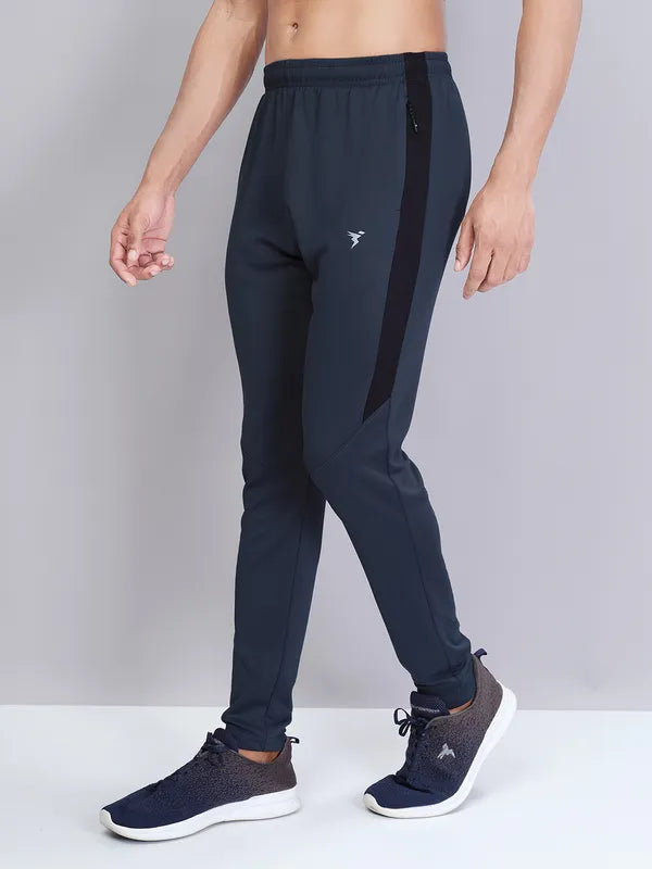 Men Solid Slim Fit Trackpants with TECHNO DRY
