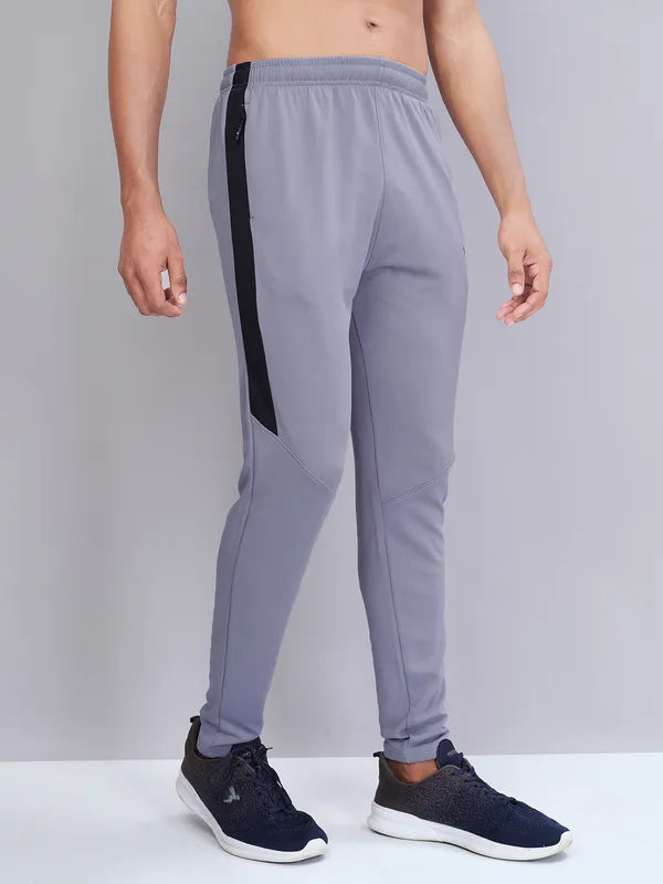 Men Solid Slim Fit Trackpants with TECHNO DRY