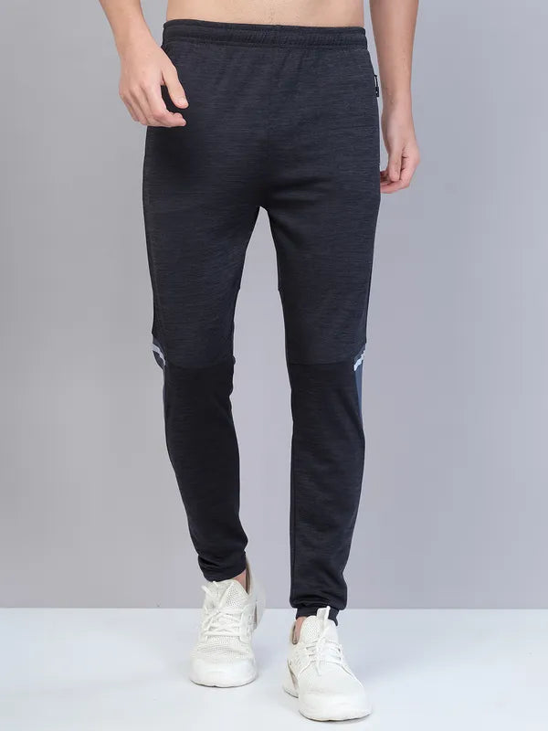 Men Melange Slim Fit Trackpants with TECHNO DRY