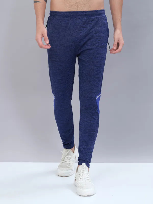 Men Melange Slim Fit Trackpants with TECHNO DRY