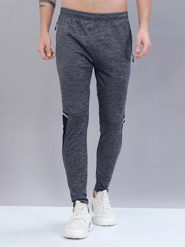 Men Melange Slim Fit Trackpants with TECHNO DRY
