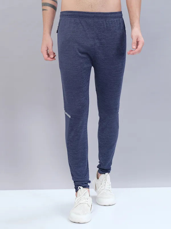 Men Melange Slim Fit Trackpants with TECHNO DRY